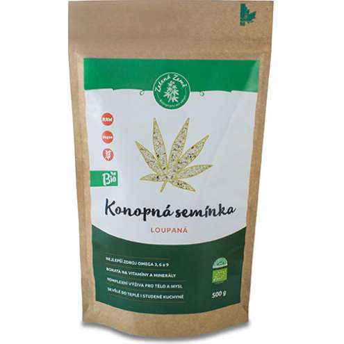 ZELENÁ ZEMĚ BIO peeled hemp seeds, 500 g